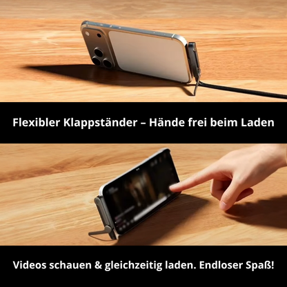 240W USB-C auf USB-C Kabel (1,5m) – Schnellladekabel mit innovativem Handy-Ständer & 180° Winkelstecker